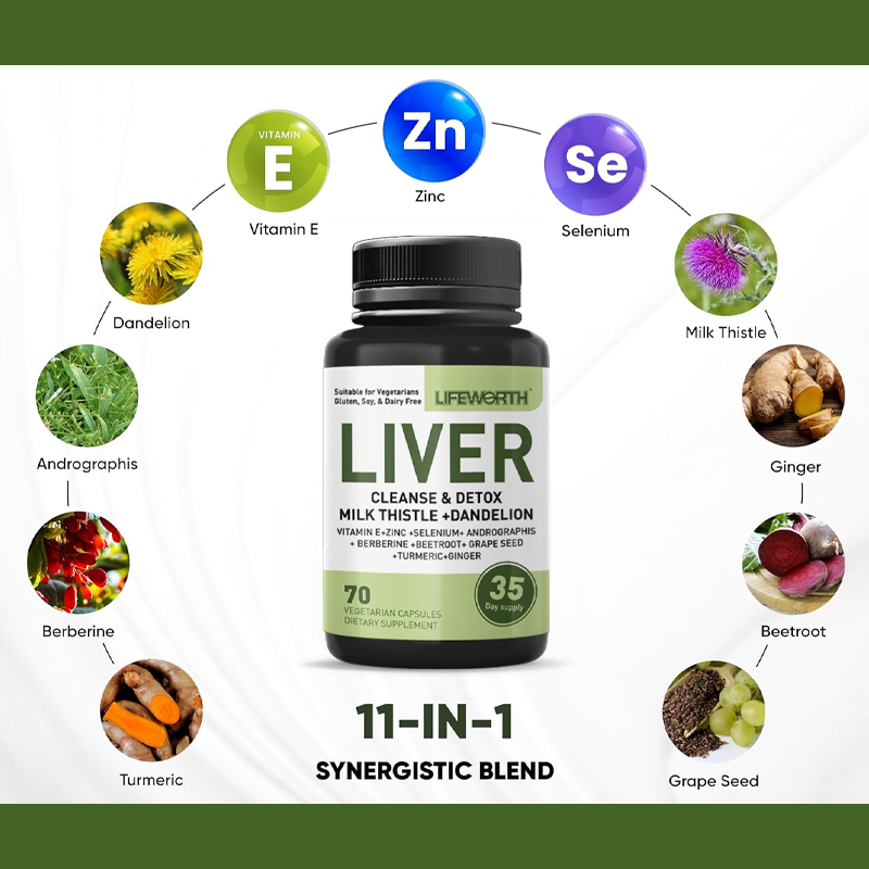 LIFEWORTH | Liver Cleanse &amp; Detox | 11-in-1 Synergistic Formula