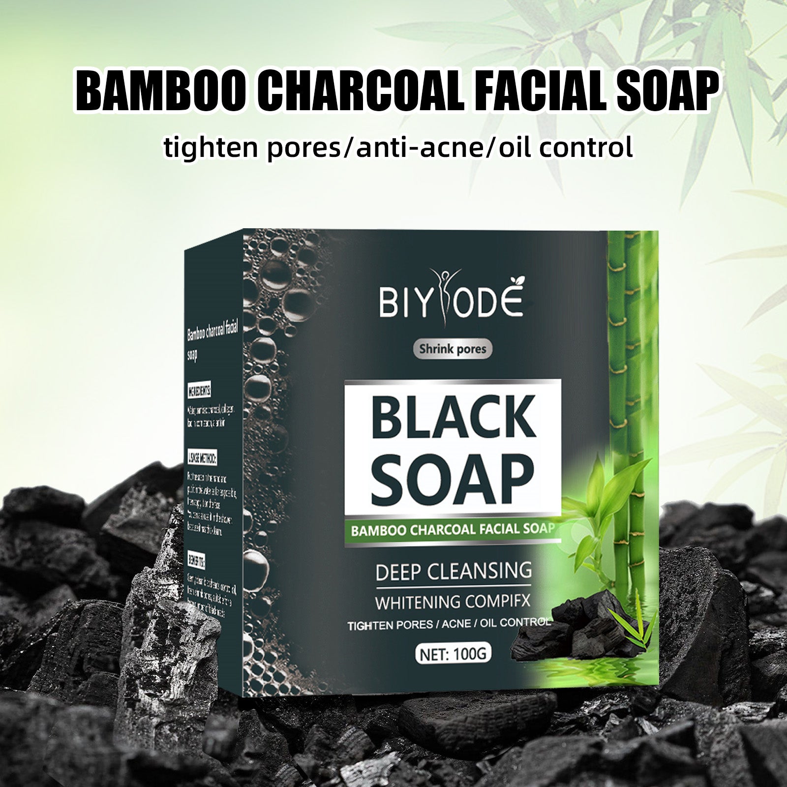 BIYODE Bamboo Charcoal Black Soap