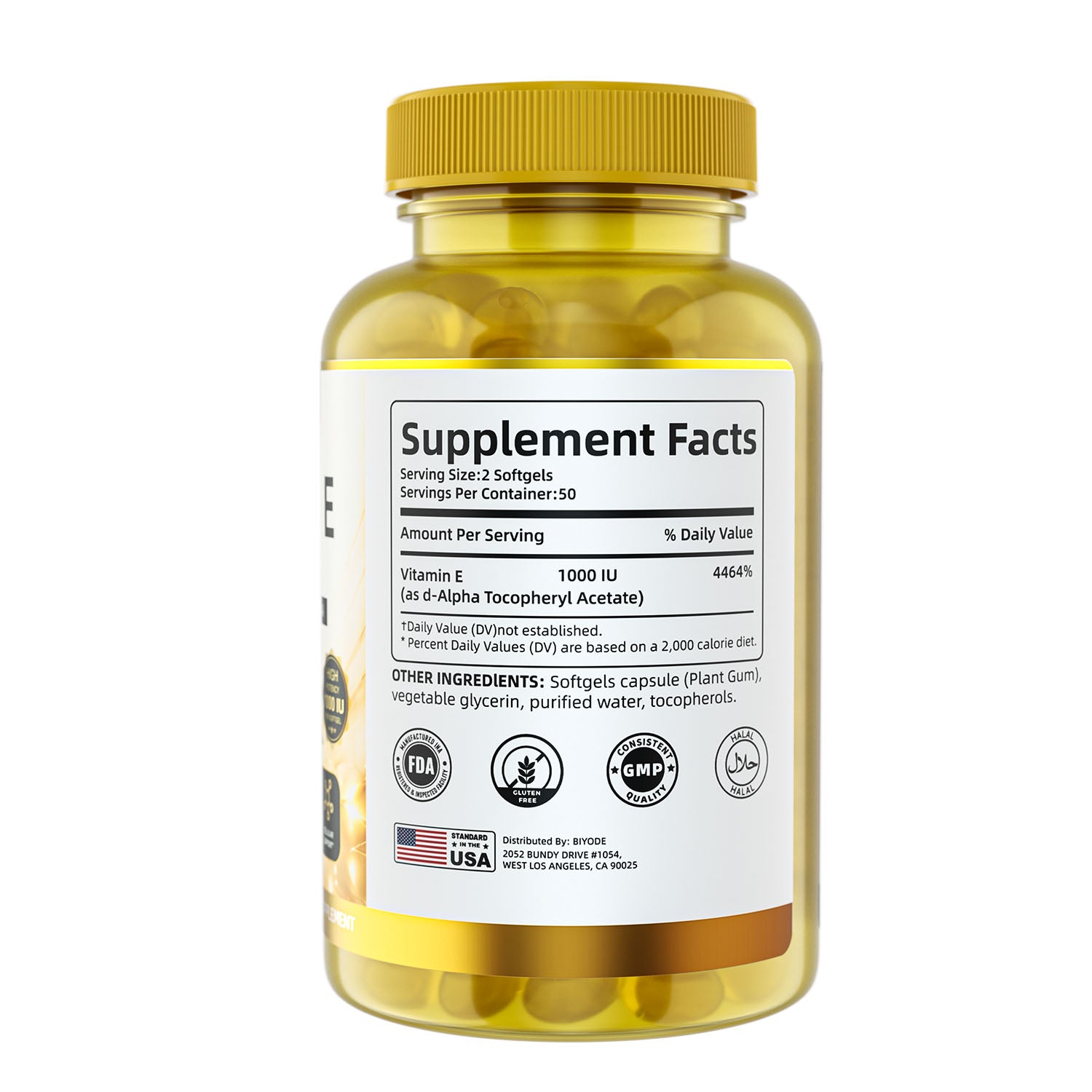 BIYODE Vitamin E 1000 IU – Max Strength