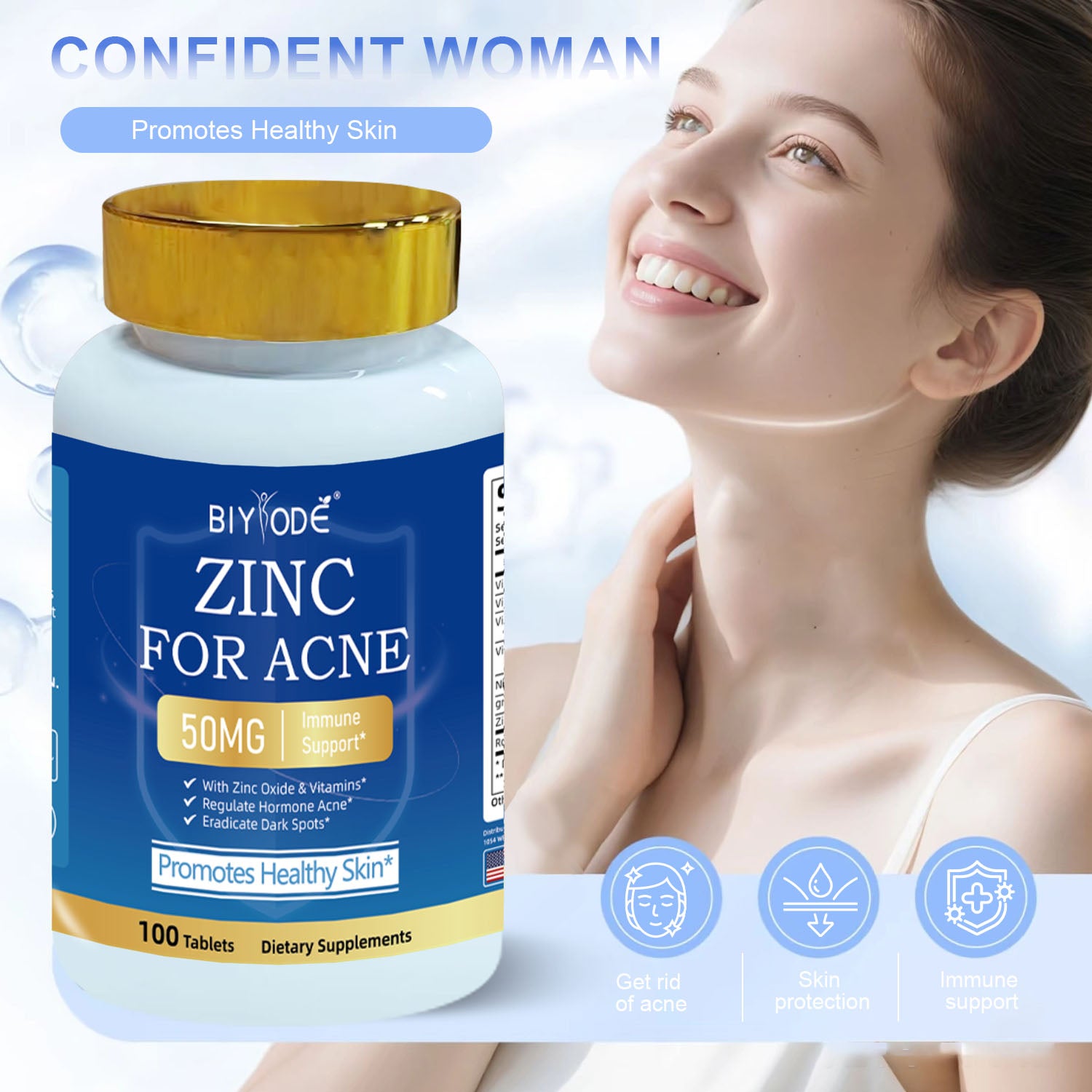 BIYODE ZINC FOR ACNE 50MG