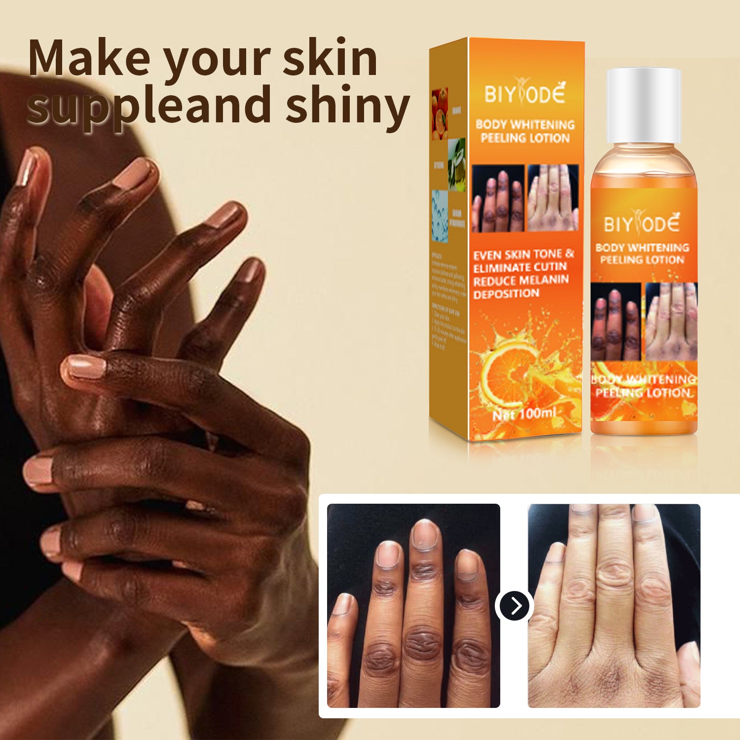 BIYODE Body Whitening Peeling Lotion