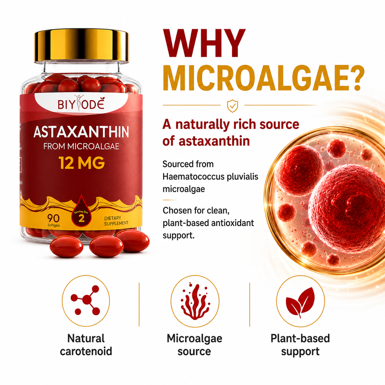 BIYODE Astaxanthin 12mg