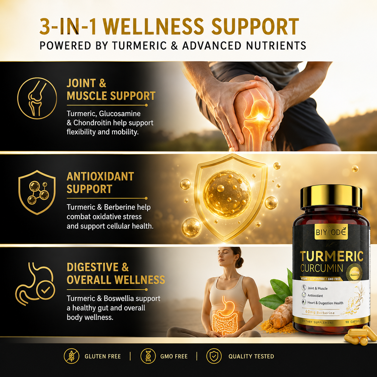 BIYODE Turmeric Curcumin