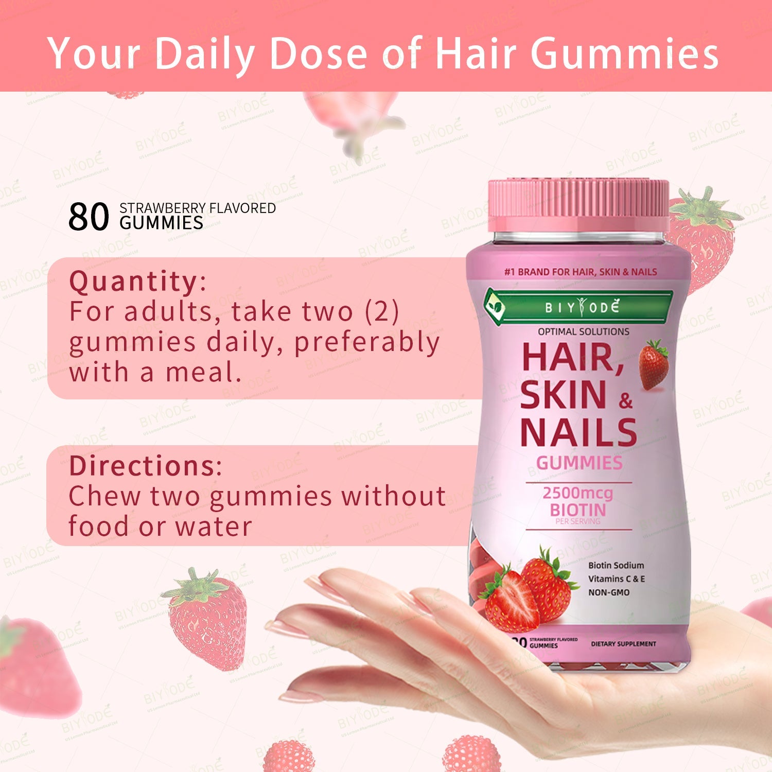 BIYODE Hair, Skin & Nail Care Gummies