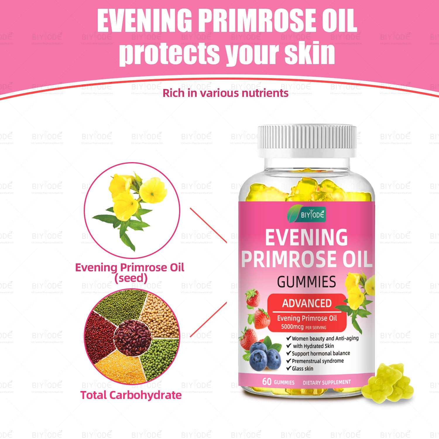 BIYODE Evening Primrose Oil Gummies
