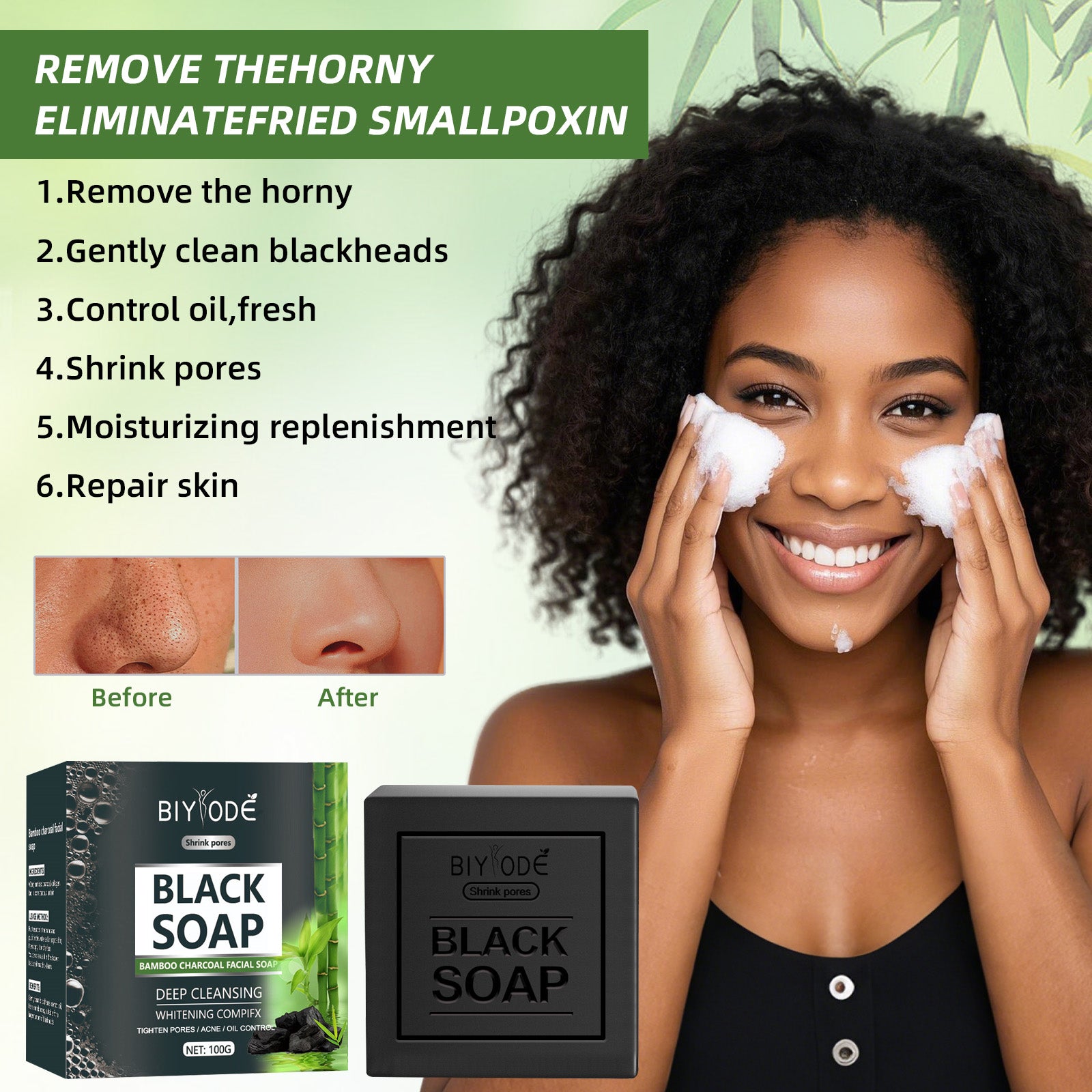 BIYODE Bamboo Charcoal Black Soap