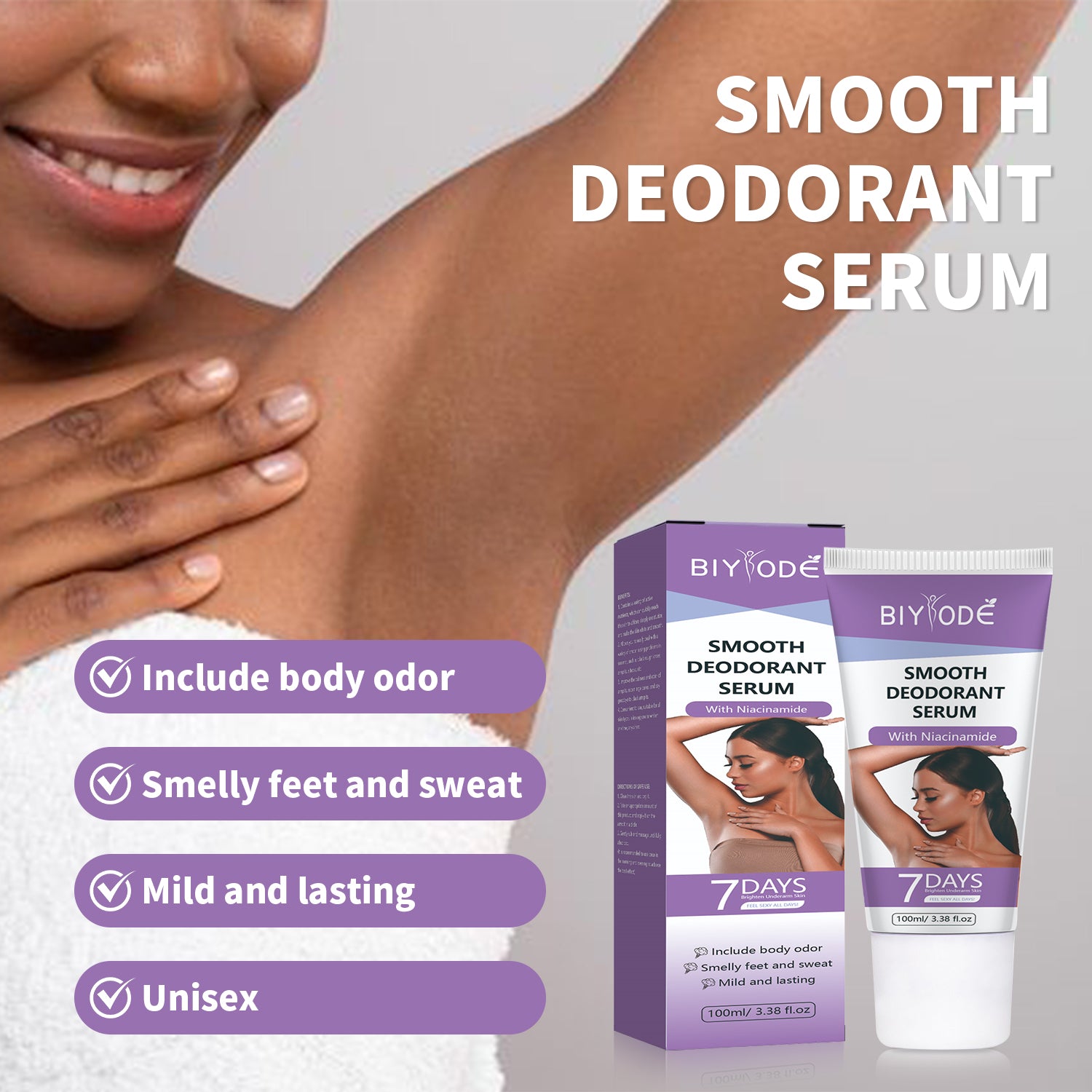 BIYODE SMOOTH DEODORANT SERUM with Niacinamide