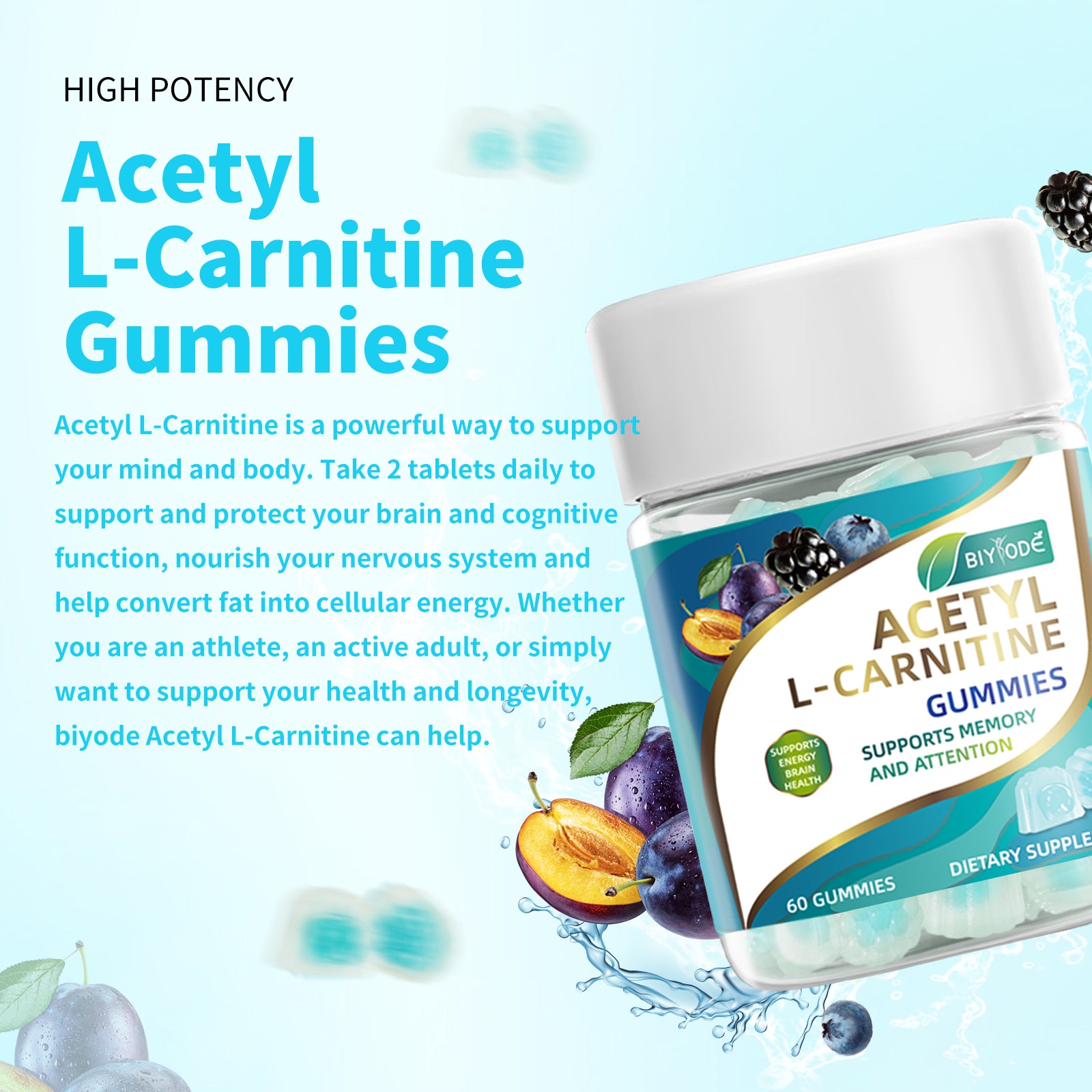 BIYODE Acetyl L-Carnitine Gummies