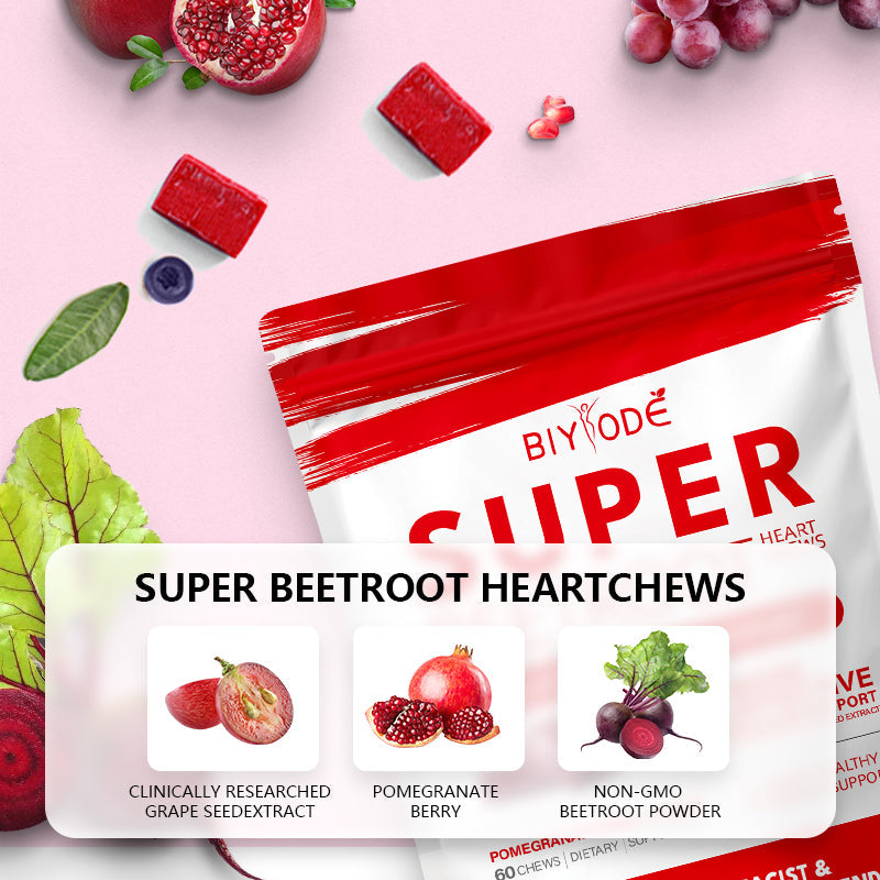 BIYODE Super Beetroot Heart Chews