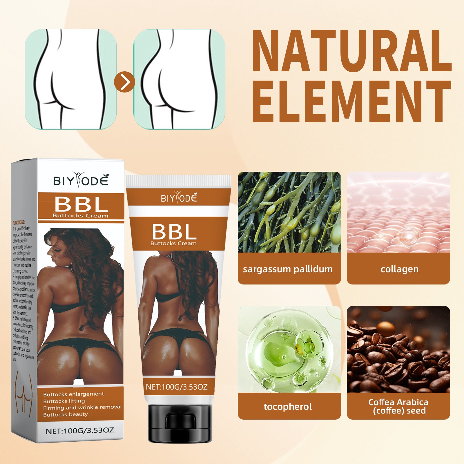 BIYODE BBL Buttocks Enhancement Cream