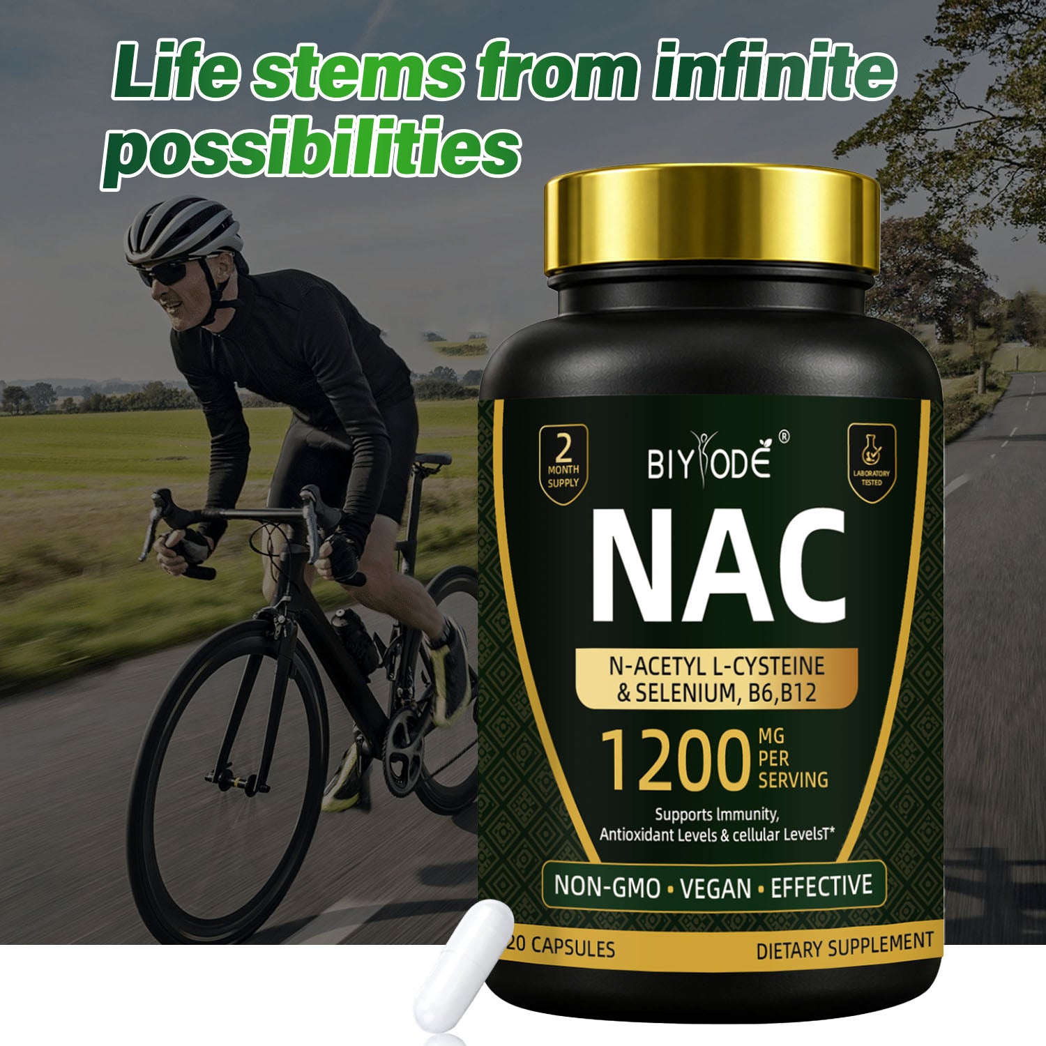 BIYODE NAC 1200mg per Serving – with Selenium