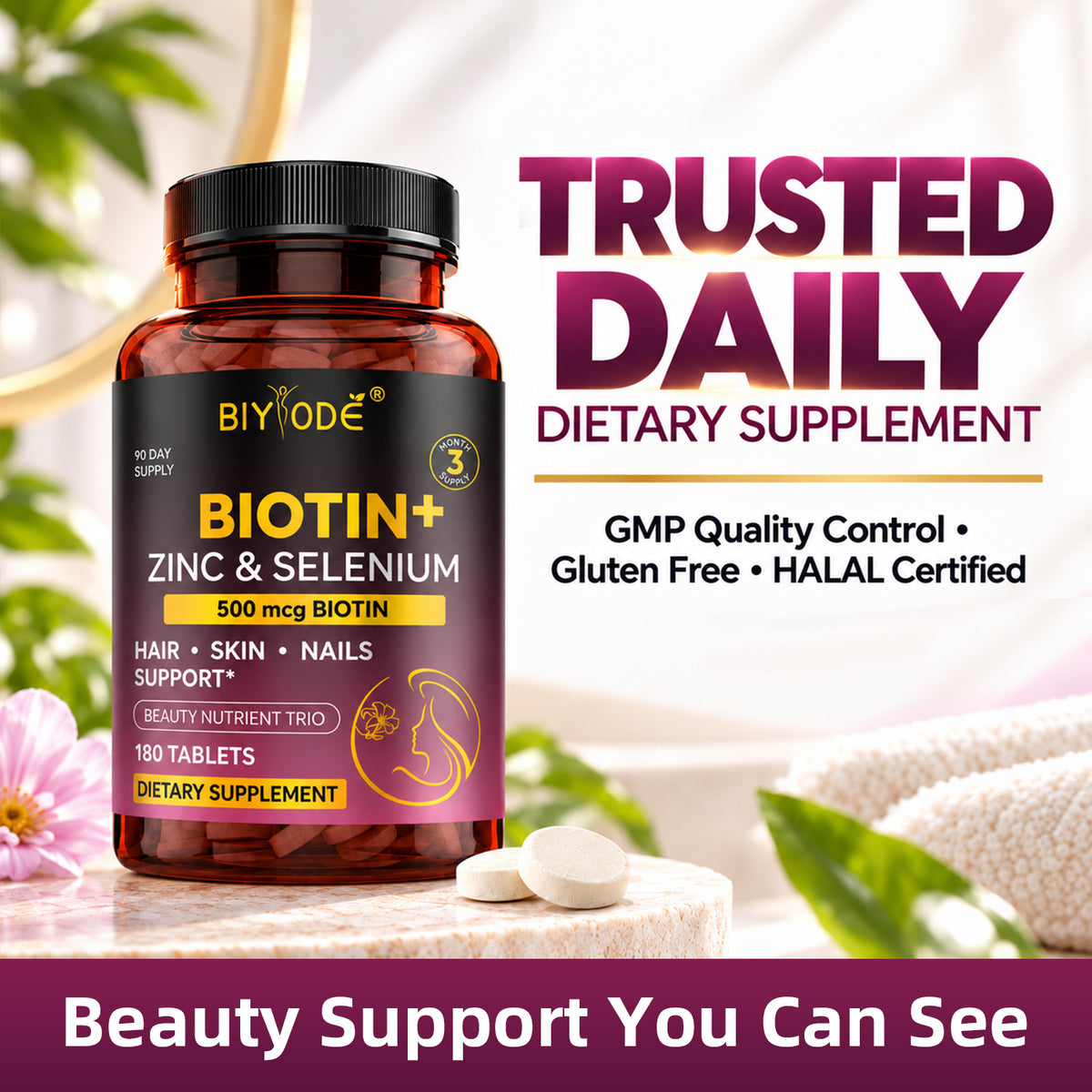 BIYODE Biotin+ Zinc &amp; Selenium Complex Tablets