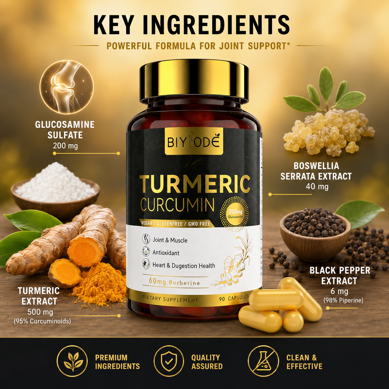 BIYODE Turmeric Curcumin
