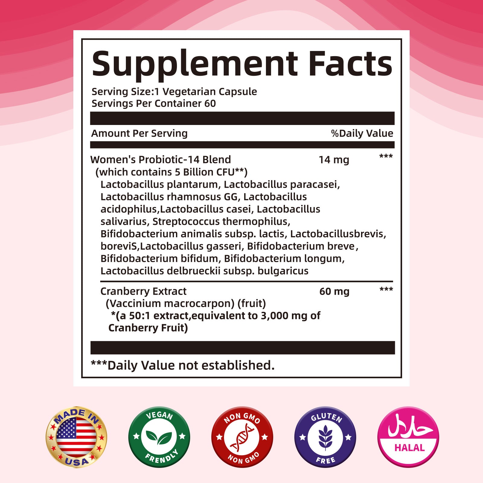 BIYODE Cranberry Probiotics Capsules