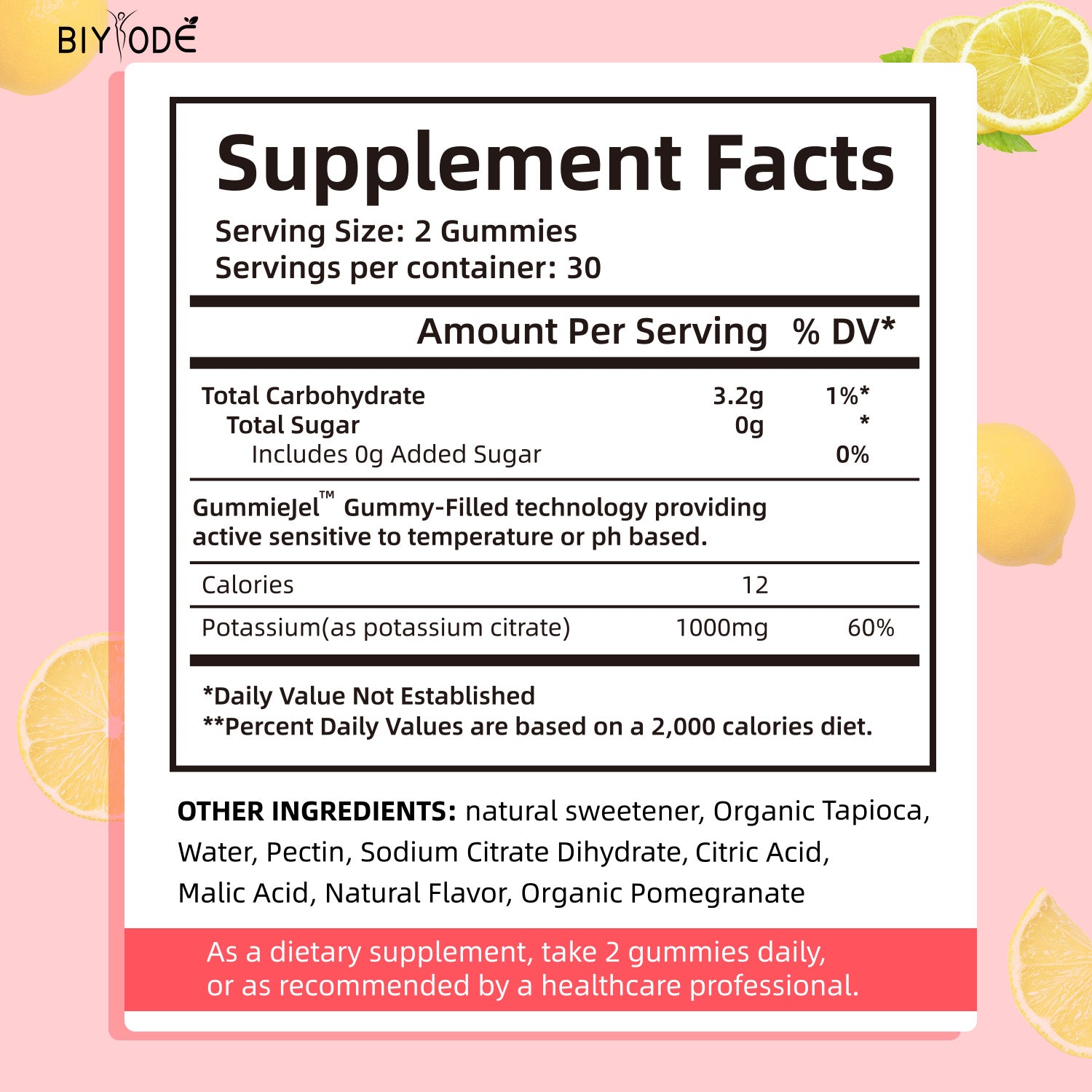 BIYODE Potassium Citrate Gummies