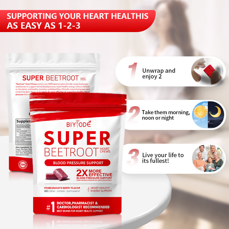 BIYODE Super Beetroot Heart Chews