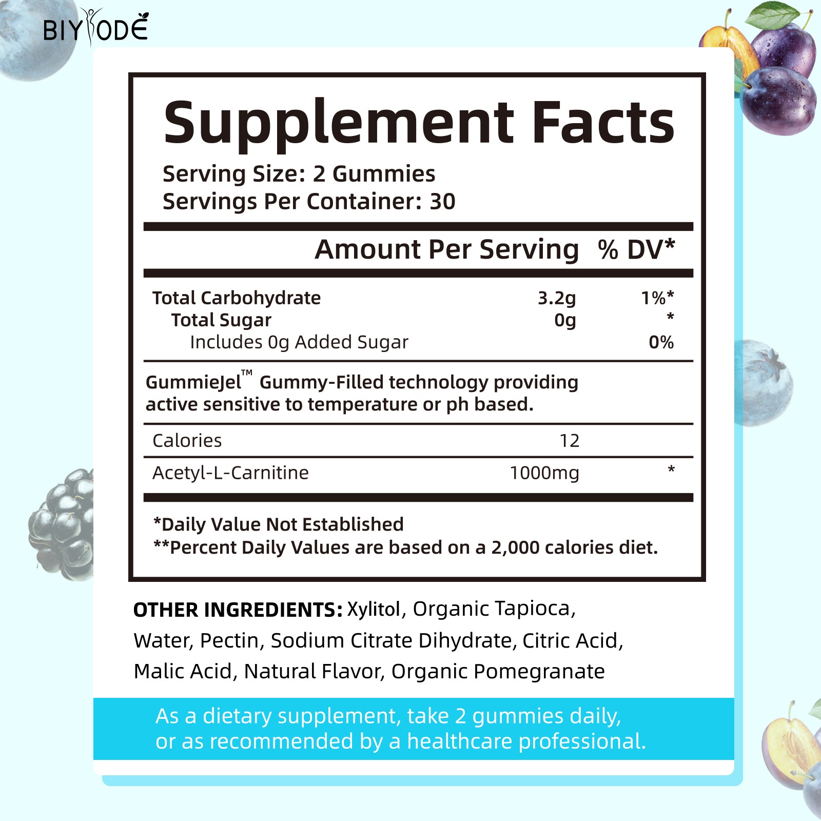 BIYODE Acetyl L-Carnitine Gummies