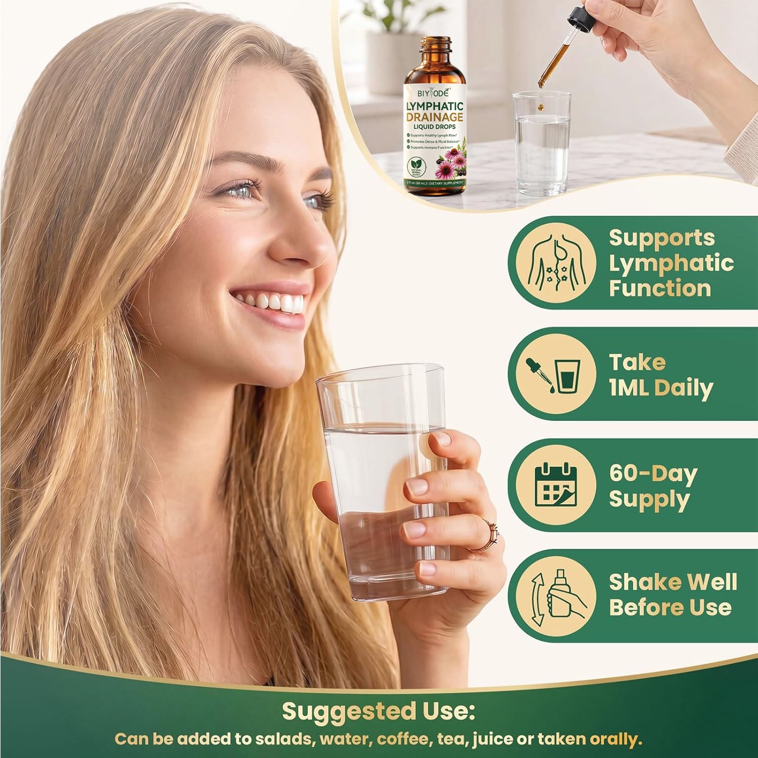 BIYODE Lymphatic Drainage Liquid Drops