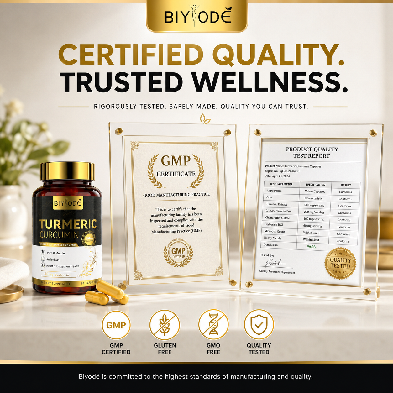 BIYODE Turmeric Curcumin