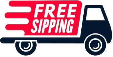 Logo of a delivery truck with 'Free Sipping' text on a red background