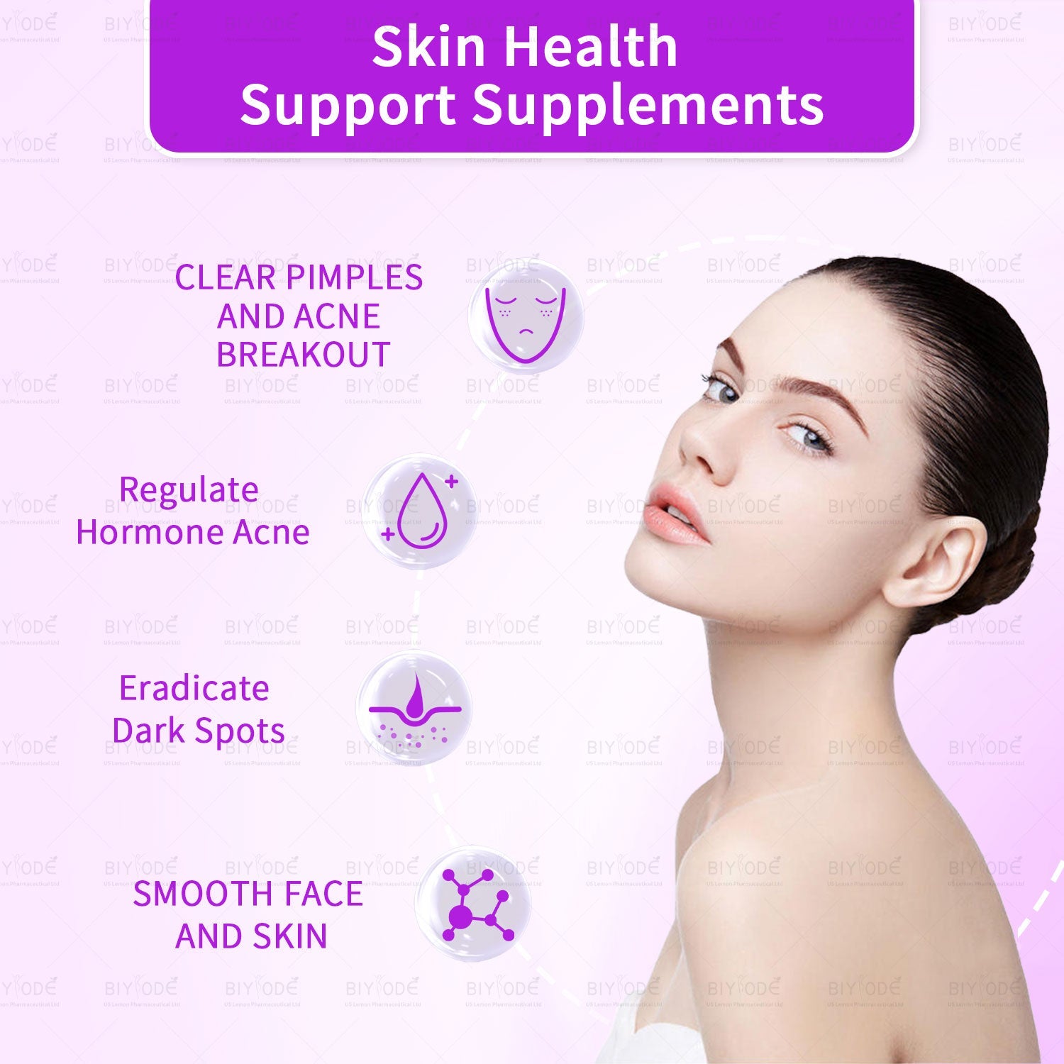 BIYODE Zinc for Acne Gummies (Advanced Formula)