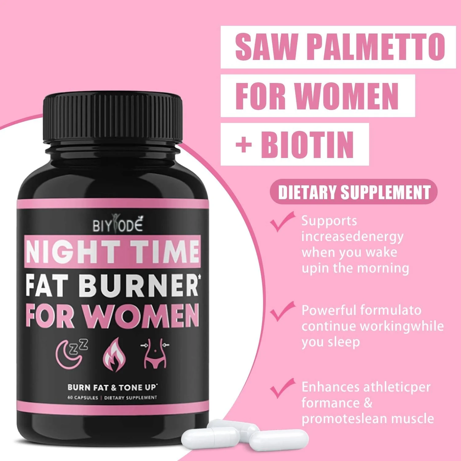 BIYODE Night Time Fat Burner for Women