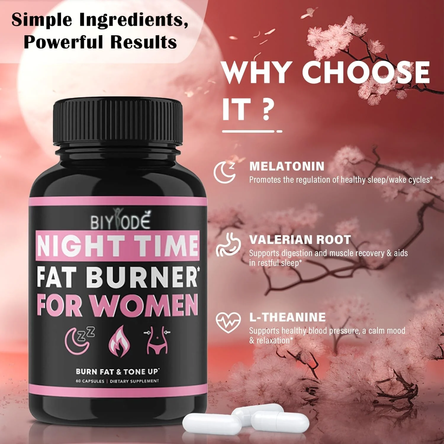 BIYODE Night Time Fat Burner for Women