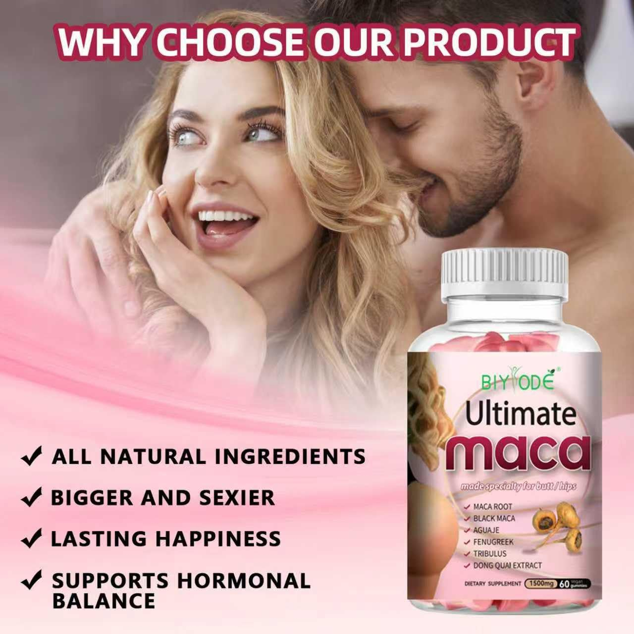 BIYODE Ultimate Maca, 1500 mg, 60 Gummies