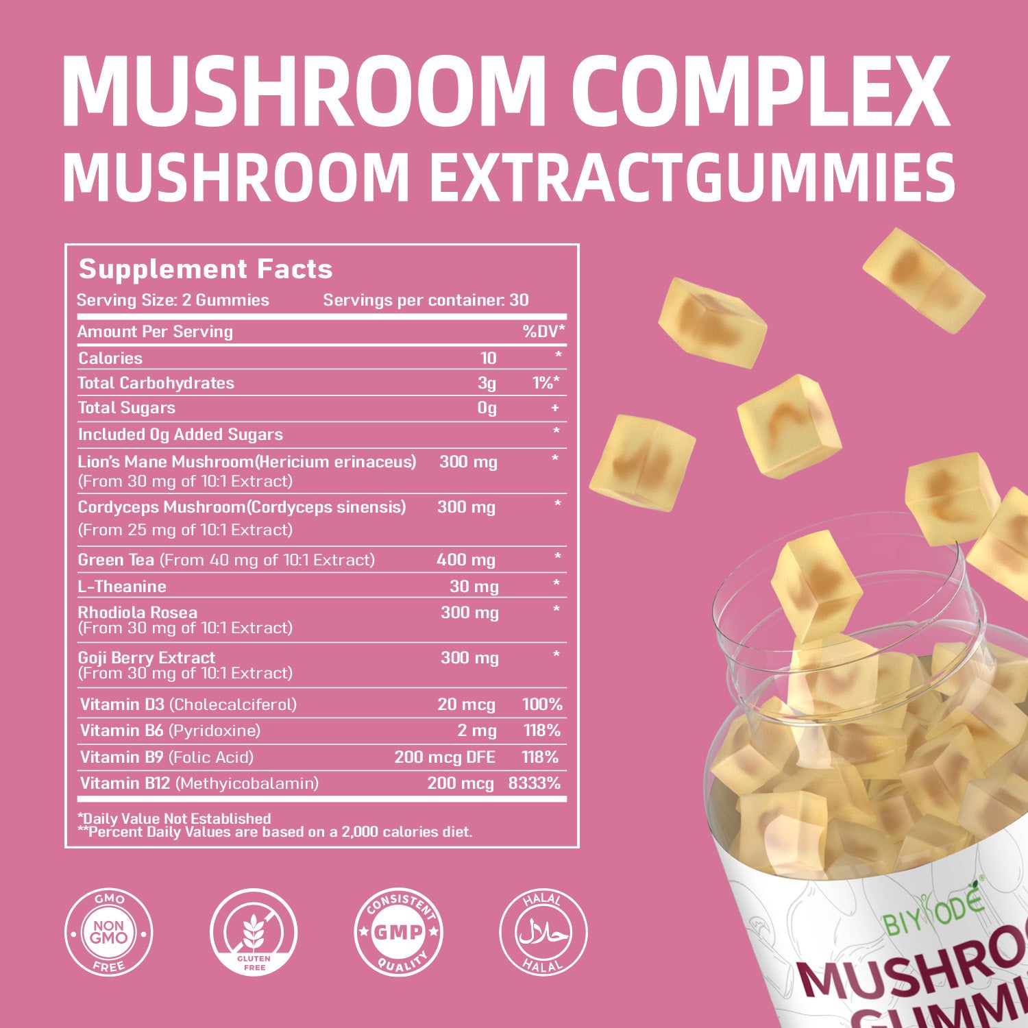 BIYODE Mushroom Gummy Candy