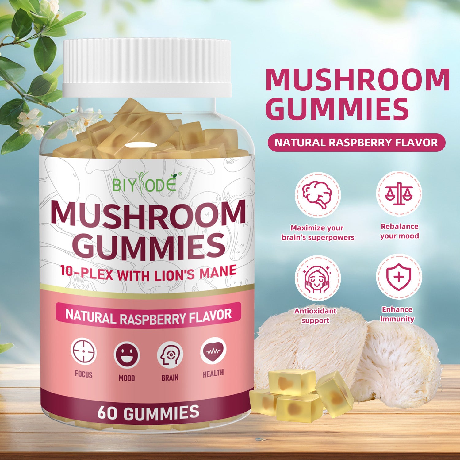 BIYODE Mushroom Gummy Candy